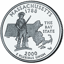 Massachusetts State Quarter - Back